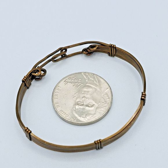 Baby Bracelet Metal Bangle Multi Banded Hook Closure Shower Gift Newborn Nursery - Picture 6 of 7